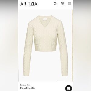 Aritzia SUNDAY BEST MOSS SWEATER. SIZE LARGE